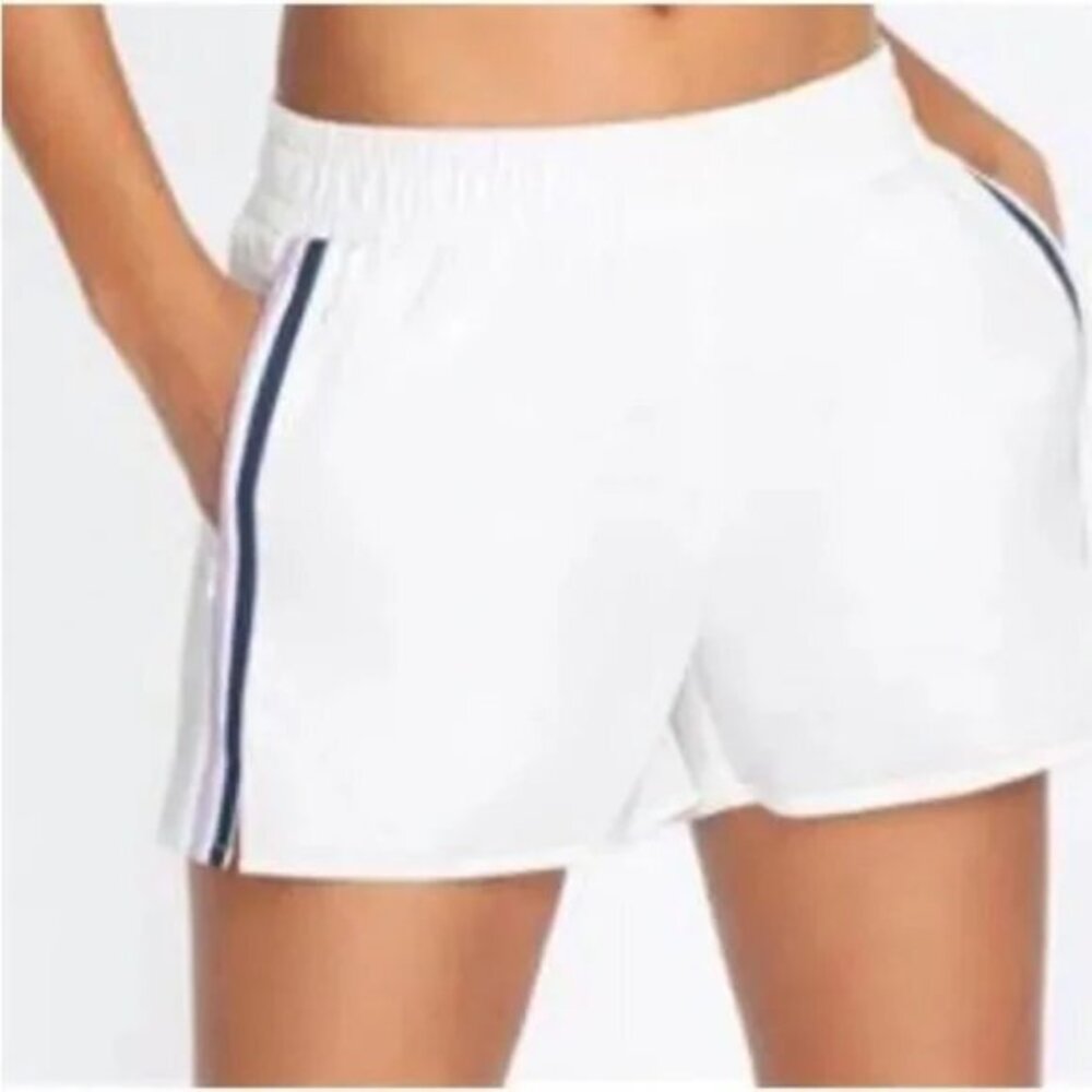 Johnny Was Calme Women's White Elastic Waist Elements Hike Short Size Medium NWT